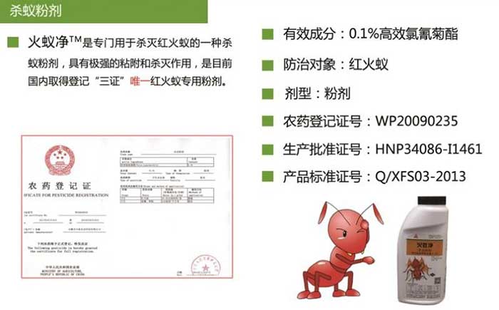 紅火蟻專用處理粉之殺蟻粉劑